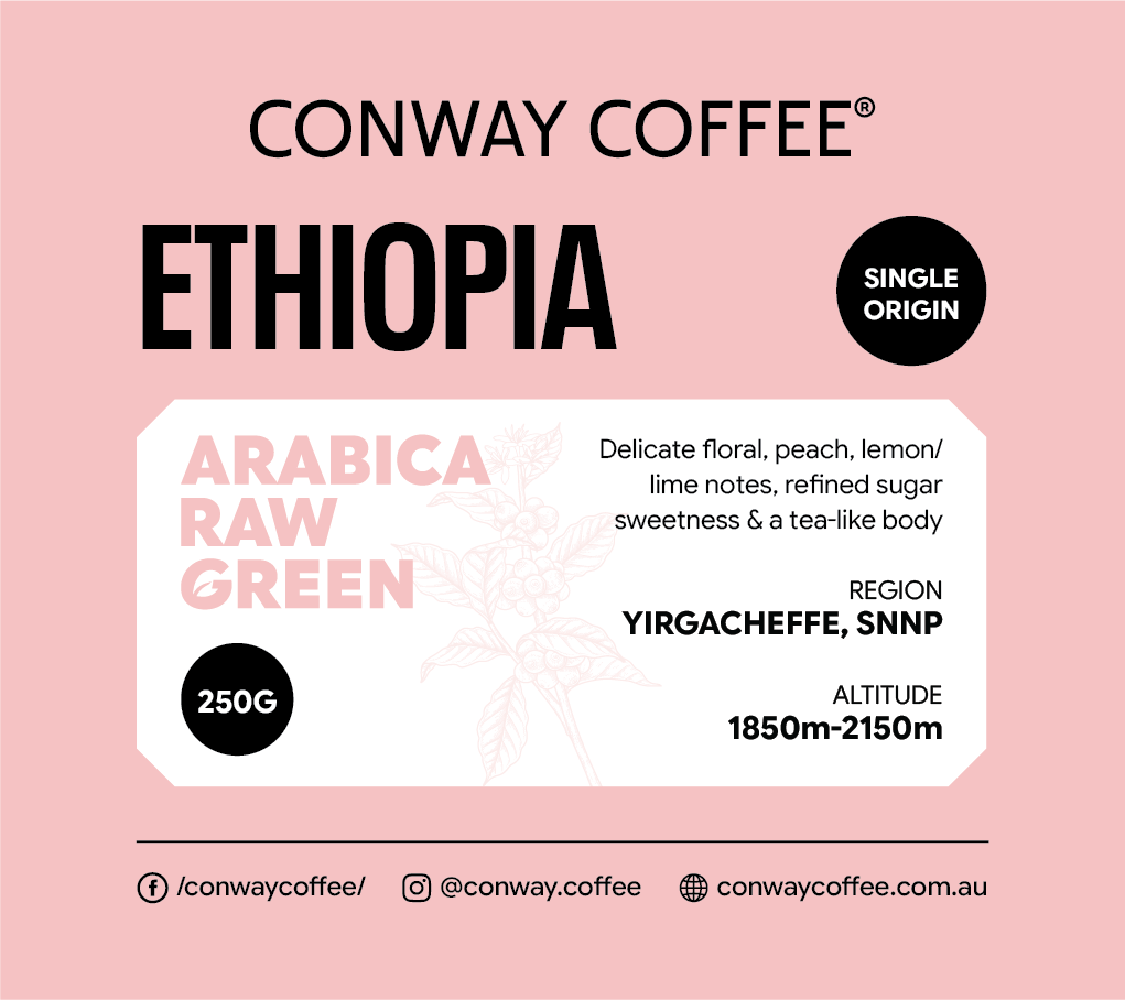ETHIOPIA YIRGACHEFFE - RAW GREEN (Whole Beans)