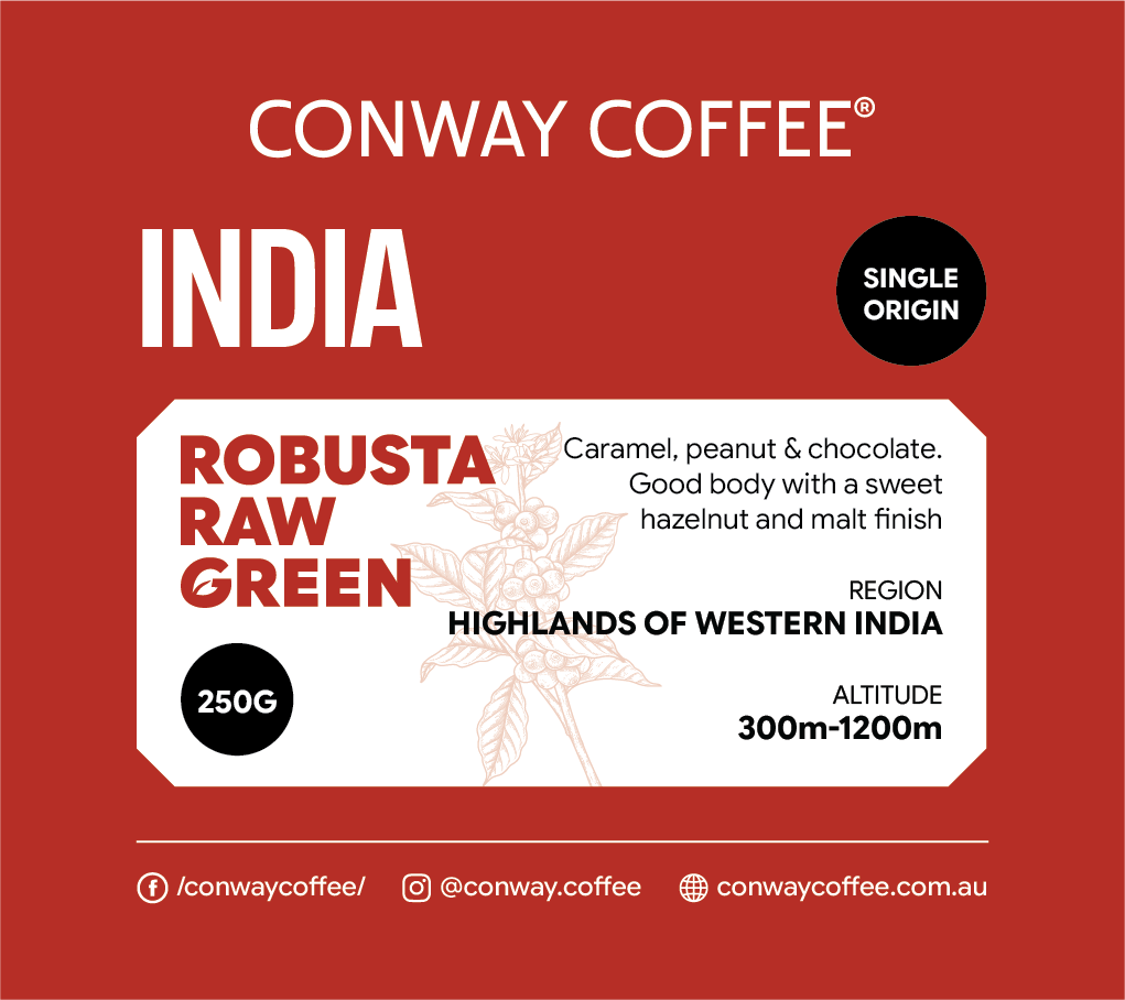 INDIA (ROBUSTA) - RAW GREEN (Whole Beans)