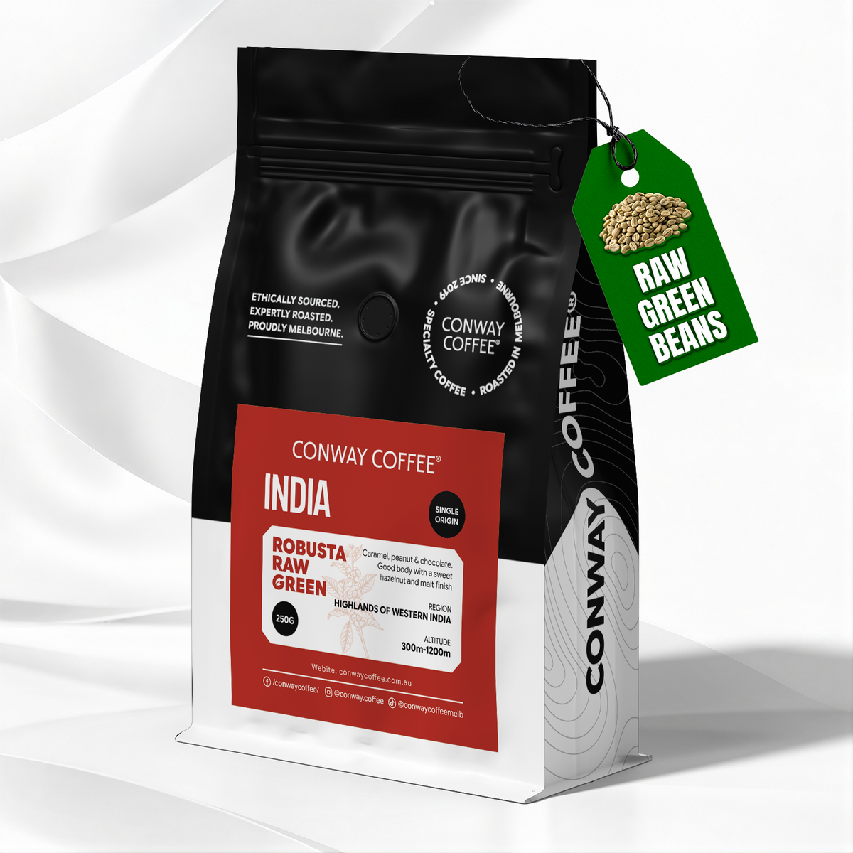 INDIA (ROBUSTA) - RAW GREEN (Whole Beans)